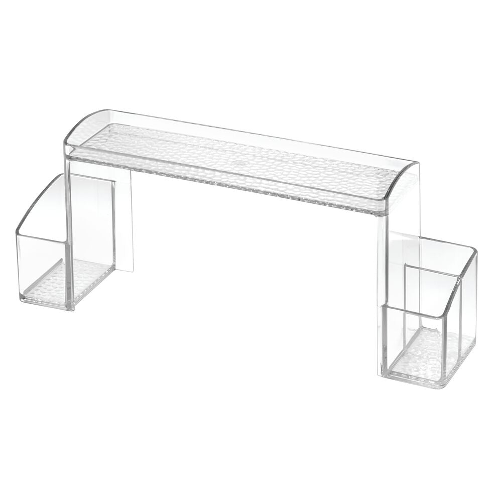 iDesign RPET Clarity 2-Tier Vanity Shelf, Clear