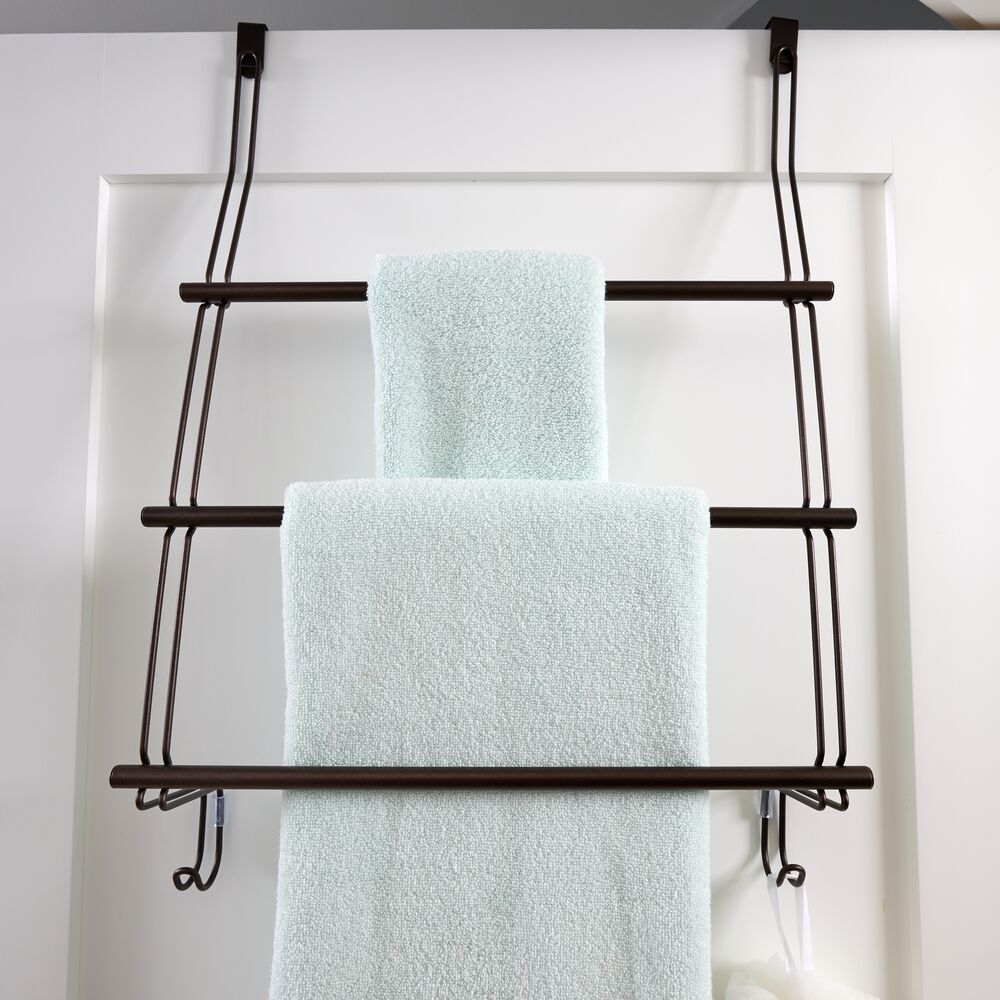 Interdesign york over the best sale shower door towel rac