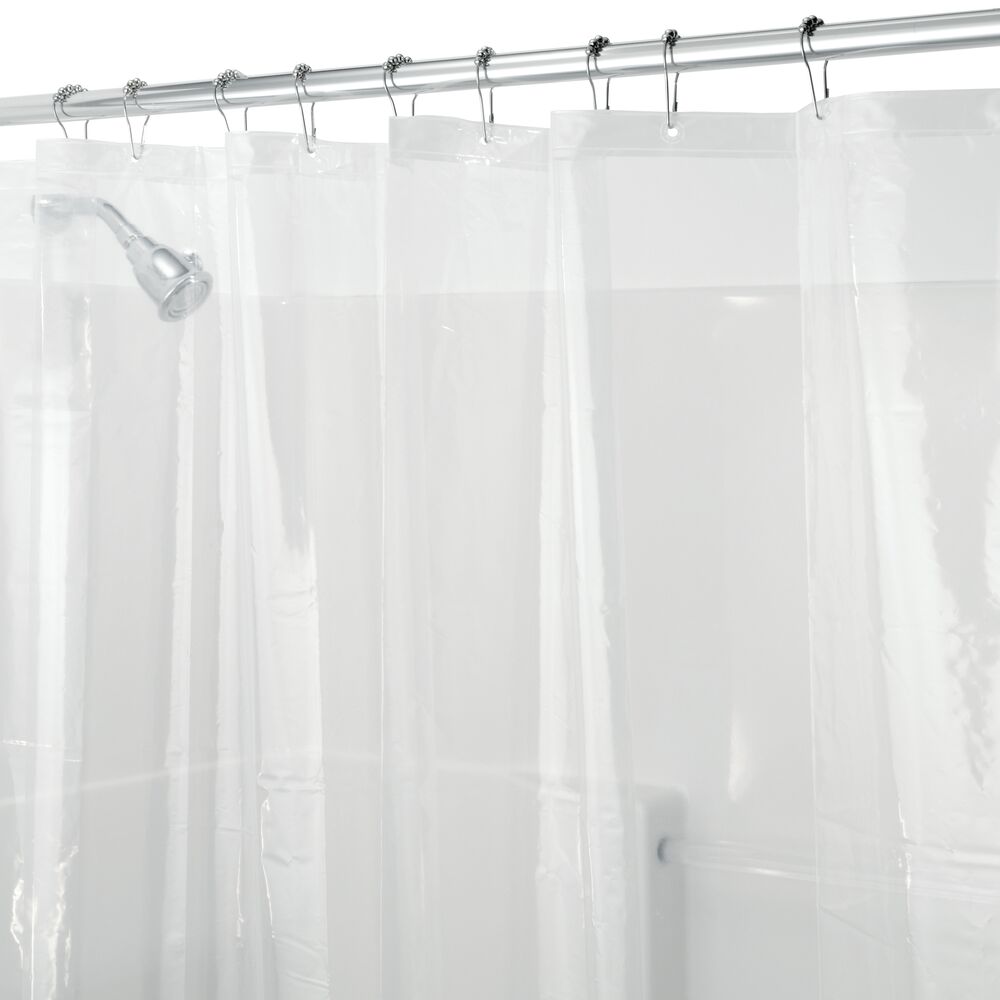 Vinyl Shower Liner Pvc Free Mildew Resistant Curtain 72 X 84 Clear Idesign D2c Dev